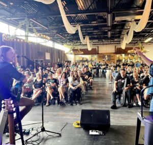 Myles Kennedy Instagram - Thank you @briansguitars for hosting the @prsguitars clinic Paul Smith and I did this weekend. Great time jamming and meeting everyone who attended. 
#prsguitars