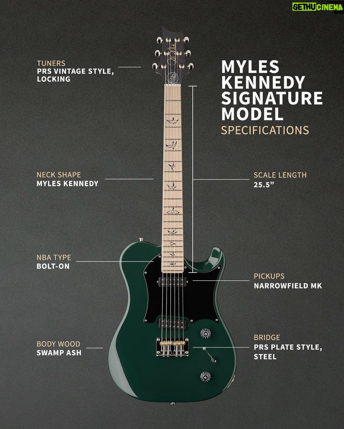 Myles Kennedy - 18.1K Likes - I’m excited to announce that PRS and I have teamed up to release my first signature guitar. Mind blown! I learned a ton and made lifelong friends in the process. I’m so grateful to everyone at @prsguitars for this incredible opportunity.
Born out of necessity, the instrument ended up taking on a life of its own. I can’t imagine performing or creating without it. I hope you enjoy it as much as I do. 🤘🏻Live pic by @chuckbrueckmann #prsguitars #grateful