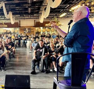 Myles Kennedy Instagram - Thank you @briansguitars for hosting the @prsguitars clinic Paul Smith and I did this weekend. Great time jamming and meeting everyone who attended. 
#prsguitars