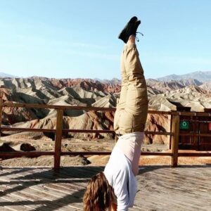 Myra Mala Instagram - Around and around, world is spinning no matter what’s going on with us💫 we are here to leave it a bit better 💫🥰#sharethelove 
⁣
Music by Massmelo “Dirigeants”⁣
⁣
⁣
⁣
⁣
@lifestyleofawarrior #lifestyle #actiongirl #videooftheday #wushugirl #keepup #handstand #femalewarrior #activelife #fitgirl #influencer #handstand #handstanding #stunningview #colormountains @kung.fu.world #creativevideo #ukrainiangirl #中国 #乌克兰美女 #动作演员 #actiontravel @femalewarriorsmotivation #girlsrock #girlskickass #rainbowmountain #zhangye #china