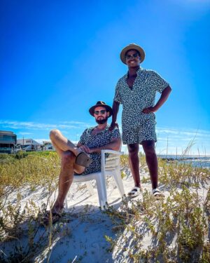 Mzi "Zee" Dempers Instagram - Merry Merry Christmas from my brother & me. Sending love and good wishes to those with family and those without. Always be grateful, always be thankful and enjoy the festive season. 

#christmas#christmasday#brothers#matching#outfits#belowdeck#belowdeckmed#bravotv#refinery