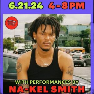 Na-kel Smith Instagram - I was in France yesterday but 

TODAY WE IN ATLANTA WITH @spotify for SKATE NOISE ATLANTA show! SHOUTOUT EC MELODI 
Let’s get it!! 

and I’m playing all games of S.K.A.T.E WITH WHOEVER NEED THAT. LOL
