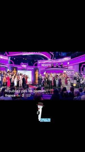 Nagui Instagram - N’oubliez pas les paroles !
Spécial Cinéma
Samedi 18 mai à 21.10 sur France 2 et sur france.tv

Pendant le Festival de Cannes, l’émission prend une dimension toute particulière en mettant à l’honneur le monde du cinéma. Sous les projecteurs de cette soirée exceptionnelle, des comédiennes et comédiens de renom se joindront à @naguiiiiiii pour une compétition endiablée au profit d’associations caritatives.

Six personnalités emblématiques du septième art sont prêtes à tout donner pour remporter jusqu’à 140 000 euros pour leurs associations respectives : 

Pour sa première participation, #ClémentineCélarié jouera pour  @arsla : Association pour la recherche sur la SLA
 @francoisxavierdemaison défendra les couleurs de @leriremedecin
@claire_keim portera les espoirs de la @fondationgarches 
@arnaud.ducret se battra pour Coucou Nous Voilou
@_alixpoisson s’engagera pour L’ @enfantbleunational 
Et @levrailambert soutiendra l’ @institutrafael 
Trois duels palpitants opposeront les invités, chaque gagnant pourra remporter jusqu’à 20 000 euros pour la cagnotte commune à toutes les associations. En fin d’émission, les trois meilleurs candidats de chaque duel joueront ensemble pour remporter jusqu’à 80 000 euros supplémentaires.

Loin de leur zone de confort, ces comédiens s’affronteront en chansons. Une soirée mémorable où leur mémoire sera mise à l’épreuve… Alors, combien récolteront les six associations ?

Embarquez pour une soirée festive et divertissante avec Nagui 

Rendez-vous samedi 18 mai à 21.10 sur France 2 !