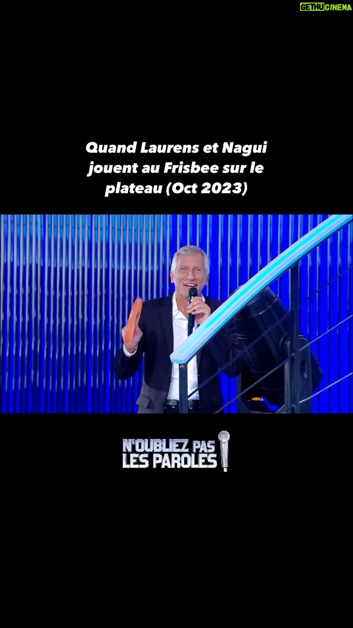 Nagui - 1.5K Likes - 🎼🫶 Les amis, on revient le 10 juin 2024 à 18h40 avec Pierre notre maestro.
D’ici là on avait envie de vous proposer de revoir quelques moments de l’émission.
Passez une belle journée.
Quand @laurens_off et @naguiiiiiii jouent au Frisbee sur le plateau (Oct 2023)