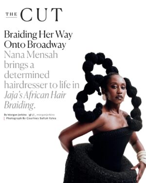 Nana Mensah Instagram - “So much of Black women’s identity is…for better or worse, is wrapped up in our hair. Having that atmosphere of care has been very delightful.” @itsnanamensah spoke with @thecut about her personal connection to #JajaBroadway and how this production creates a safe space for Black women, on stage and off. 
Read @_morganjerkins’s #Encounter at the link in bio.
Photography by @courtsyy 
Styling by @itsrobertojohnson 
Hair by @hairbysusy 
Makeup by @jessegenao 
Tailoring by Lindsay Wright
