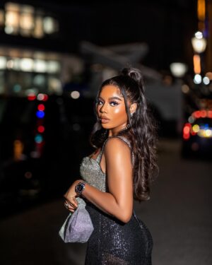 Nancy Isime Instagram - Disco & Diamonds for my SharBae ‘s Bridal Shower💎 

Outfit: @2207bytbally 
Hair: @mizwanneka 
Makeup: @bibyonce 
Photographed By: @bodunrin_photography 
Edited by: @officialphotofreak
