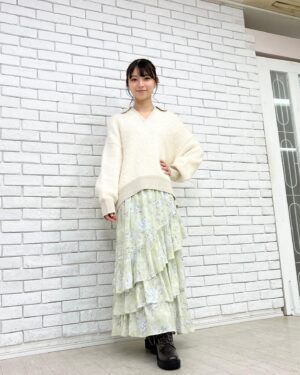 Nao Osato Instagram - あす10月25日(水)のめざましテレビ
イマドキのコーナーでは、この秋トレンドの
ロングスカートを紹介します。

華奢見えを狙うティアードスカートや
動きやすいベロアスカートなど注目商品が登場します。
スタジオにも登場しめざましじゃんけんにも参加予定♪
6時50分頃から登場します。
明日の早起きとチェックよろしくお願いします👗

#めざましテレビ #イマドキ#ロングスカート#トレンド#おしゃれ #大里菜桜 #スタジオ#生出演#めざましじゃんけん