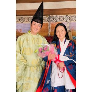 Naomi Zaizen Instagram - 🍙
道綱、あなたの思いは天まで届いていますよ✨

楽しかったあなたとの日々を思い返しています

母は、いつも遠く離れたところから、あなたの活躍を見守っていますよ😊

これからももっと出世を！
道綱、道綱、道綱

道綱の母より
🍙
#光る君へ #道綱 #上地雄輔 さん #感謝 #道綱、道綱、道綱 #出世を！ #道綱の母 #財前直見 #🍙