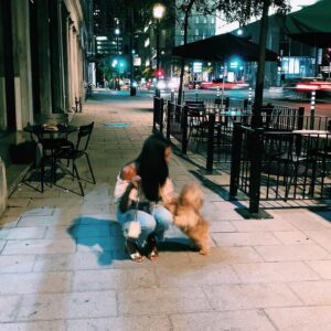 Naomy Instagram - swipe right to see Gucci interrupting my photoshoot 🐶 #iweargarage