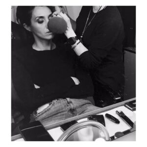 Narges Rashidi Instagram - make me up time… 

…when your friends crash the make up trailer and wait for you to finish work at 5am to then party, didn’t make it to the gym that morning. :) #tb