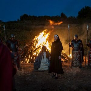 Natalia Safran Instagram - Sundays feel like the best day for a Nun 2 post :) Today I’d like to shed light on the practical way we shot almost all of the film - as in filming real physical components instead of creating them via CGI. @thenunmovie has some visual effects in it of course, but they were used to enhance some scenes and not to replace actual shots. A ton of meticulous work was done by all during prep, by the amazing Nun 2 art department, props, etc etc. Many are shocked to hear that, presuming it was CGI effects, but we like as much in the Conjuring Universe as possible to be real and true and @michaelchaves is a meticulous and daring director. Hope you’ve enjoyed all the Nun 2 action on the screen, whether you thought it was practically filmed or CGI 😌
📷 Photos by the amazing Nun 2 still photographer @calvobrunocine