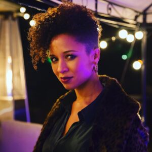 Natalie Gumede Instagram - My bad ass punk hair makes its telly debut tonight with a cameo in McDonald and Dodds at 8pm on @itv. Great fun was had working with a fantastic team - a nice highlight of a challenging 2020. Here’s to light relief and better days ahead 🎭