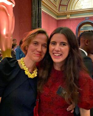 Natalie Holt Instagram - The Academy new members evening with the giant gold statues in the National Gallery.
So fun to celebrate with the generous spirit and composer friend who put me up for it; Gary Yershon and old and new pals @longstream @chrisbenstead @ulapontikos @fran_mottola @serenaarmitaggio ⭐️ thanks to @erdem for the divine dress!