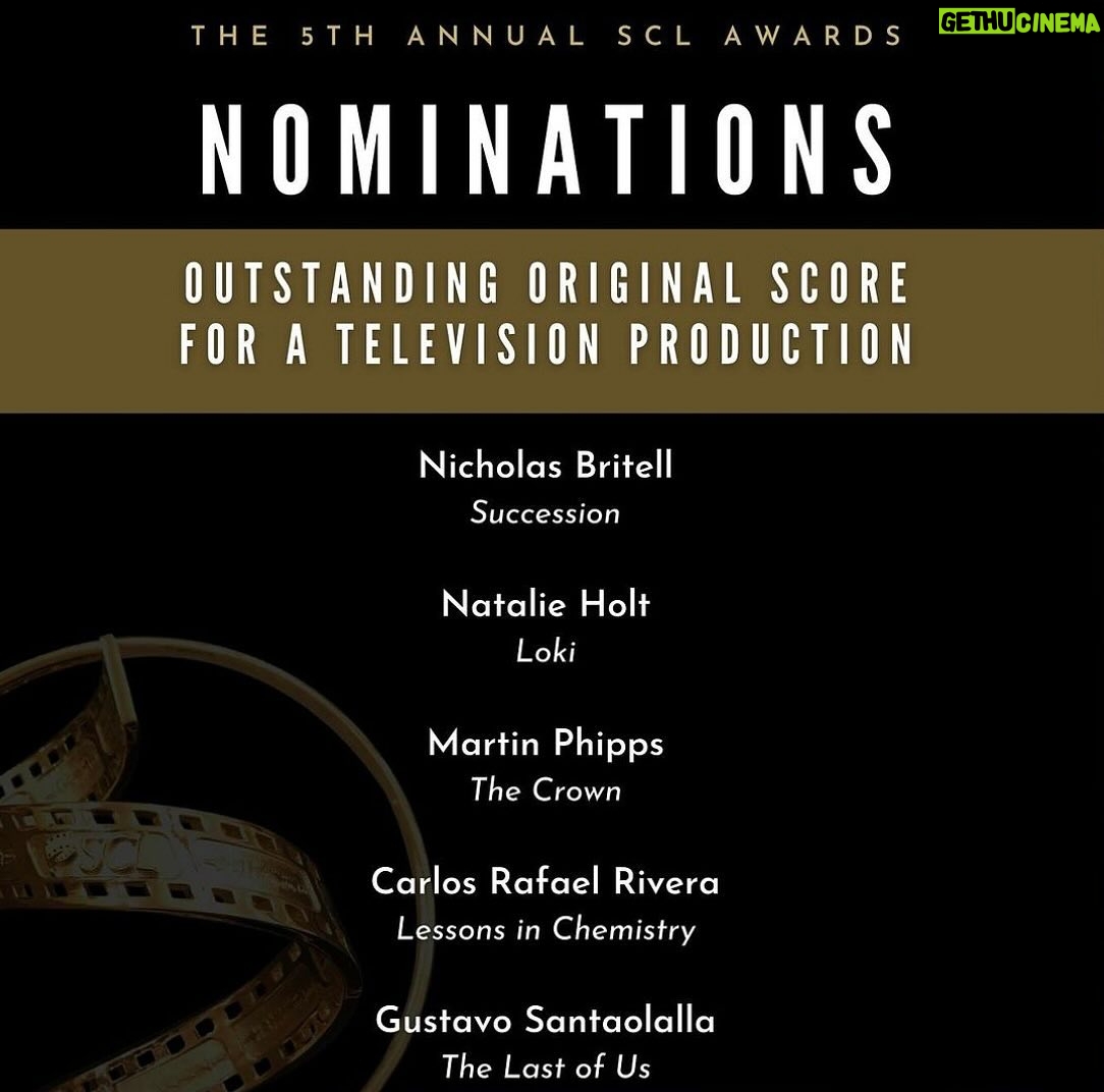 Natalie Holt - 1.8K Likes - Thanks to the voting members at @The_SCL for this special second time #Loki S2 nomination. In fine company here with some exceptional scores from the other nominees.. thrilled!💥