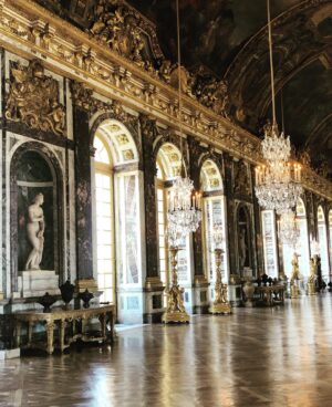 Natalie Mendoza Instagram - J’adore! #Versailles 
Sometimes more is ... well more. 
Incredible to see the influence on interior design this home has continued to have on modern design all around the world. 
#Therealthing. 
Beauty is beauty. 💖🇫🇷🥰 #marieantoinette #auntiesmaison #Kingdoms #France #Matisse #walkies 🇫🇷🐕‍🦺👑