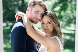 Natasha Bertrand Instagram - Married @bryancoxwell last weekend and had the best party with our family & chosen family at @bigbearcafe 🥰 

Our wedding truly would not have been as special without our supremely talented officiant and friend @dan_the_steele_man, who DEFINITELY DID NOT make me and Bryan cry at the altar with the most thoughtful and hilarious speech — Dan we love you!

thank you to the wonderful @dcbridal for the glam, @libertybakingco for our amazing cake, and @sound.originals for the photos! 🤍