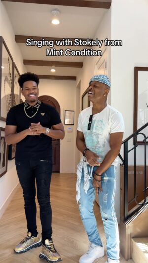 Nathan Davis Jr. Instagram - Singing with the Legendary Stokely from Mint Condition 🔥 #mintcondition #rnbmusic #90smusic #prettybrowneyes #rnbartist