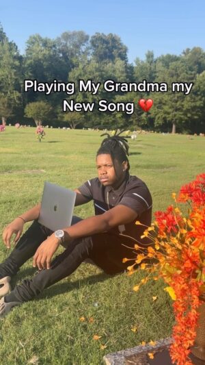 Nathan Davis Jr. Instagram - Miss You Grandma 😔💔 Today is my grandmas birthday and she passed before I could finish my song, so I decided to go to her gravesite to play her the finished song so I can feel her energy again. 🙏🏾❤️‘How Many Times’ out now!! Link In Bio!! 🔥 (Comment your Cashapp for a big SURPRISE)💰