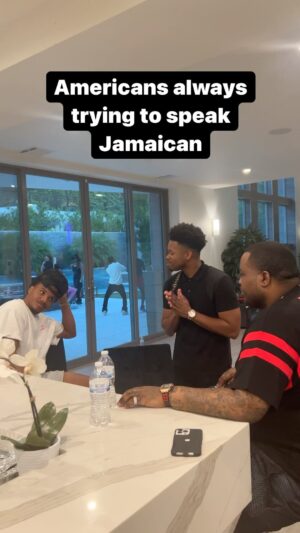 Nathan Davis Jr. Instagram - Americans always trying to speak Jamaican ft @nathandavisjrndj and @seankingston