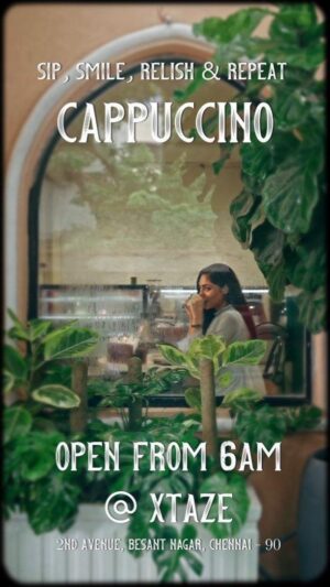 Nayana Sai Instagram - Relish Every Sip Of The Morning Gleam.

All New Coffee Menu Launch @xtaze_chennai 
Open From 6 Am.

#CaffeineObsessed #CupOfJoy #coffeecheers☕
#xtaze #xtazeworld #xtazeexperience 

2nd Avenue,Besant Nagar, Chennai 600090