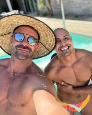 Naysha Lopez Instagram - Fun in the sun ☀️ ! Happy 4th of July beauties 🇺🇸 #bfs #papi #lovewins #funinthesun #palmsprings #40thbirthdaycelebration