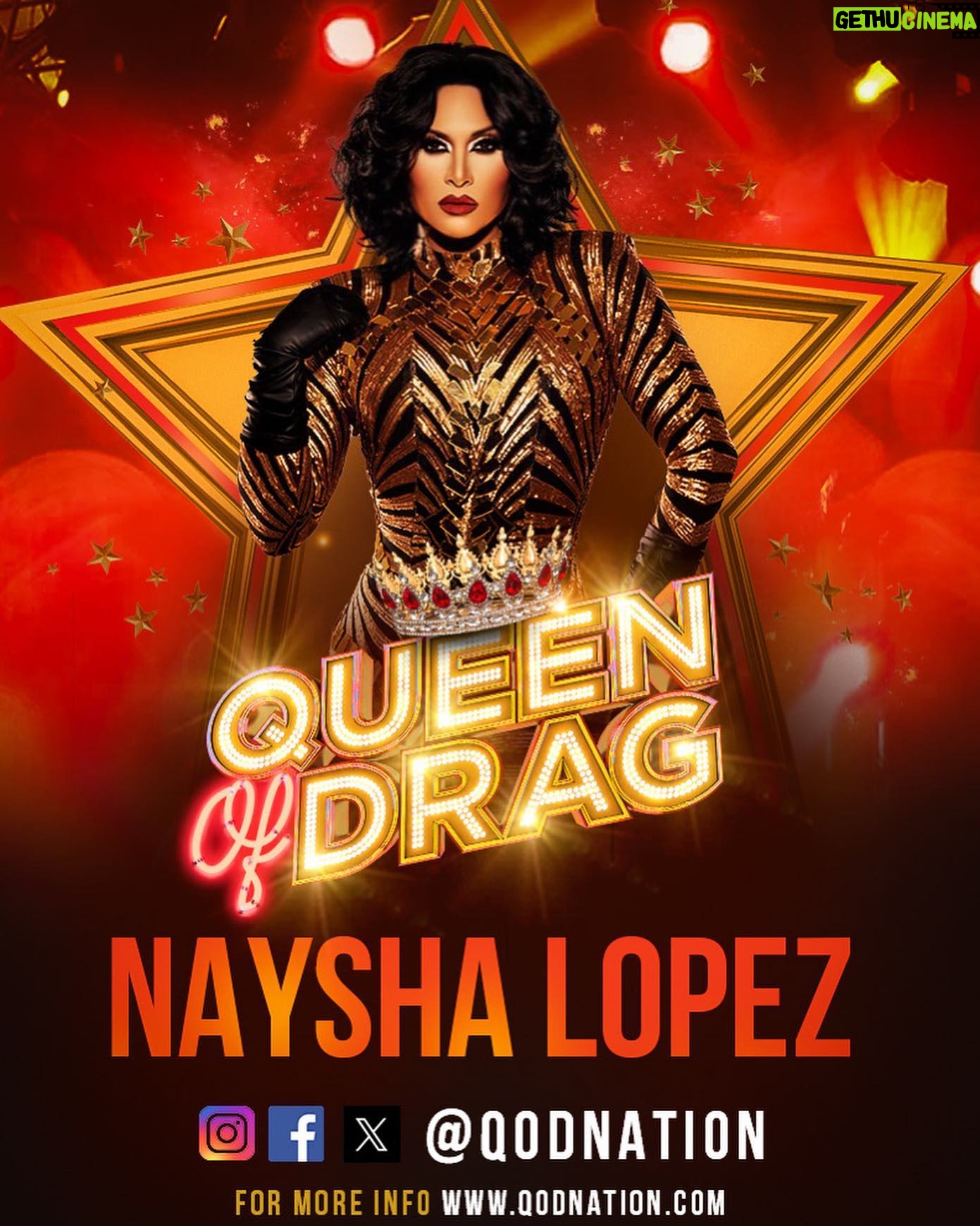 Naysha Lopez - 4.8K Likes - Love pageantry and love competing so let’s get it #teamnaysha #teamLopez
Queen of Drag: A NEW Drag Competition ! Coming Fall of 2024
Competing for a cash prize of $50,000.
For the latest news and information become a part of the qodnation at qodnation.com you’re not gonna want to miss this ❤️