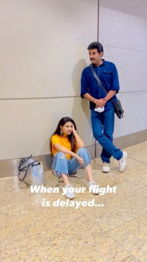 Neha Kaul Instagram - Which one are you? I’m the one who’s always hungry 🤭
@yashsinhaofficial 
#flightdelay #indigoairlines #airportlook #airportdiaries #hungrypassengerisangrypassenger #reelitfeelit #reels #funnyreels #reelsindia #funnyvideos #funnyvideosindia #actorslife #travelgram #traveldiaries