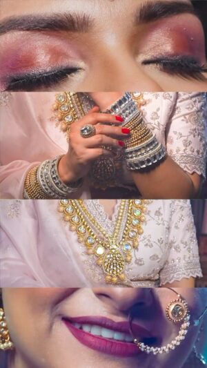 Neha Kaul Instagram - Indian Cinderella. Dream Bride. Pastels. 😍💕
Conceptualised this look especially for @surajbridal ‘s new pearl collection jewellery 🔥
In frame is our Celebrity Actress: @kaulmeneha 🫶🏼
Hair: @sonal_n_thakkar 
Makeup: @thekhushfactor 
Conceptualised by: @khushbu.thakkar.37 
Beautiful Attire: @aaracouture.in 
Shot & Edited by: @dang.malika 
.
.
#bridalmakeup #valentineslook #valentinespecial #bridalmakeover #bridalinspo #valentinespecial❤️ #valentine2023 #valentinesmakeup #bridemakeupartist #bridestobe #bridalmakeupandhair #lotd #makeupreels