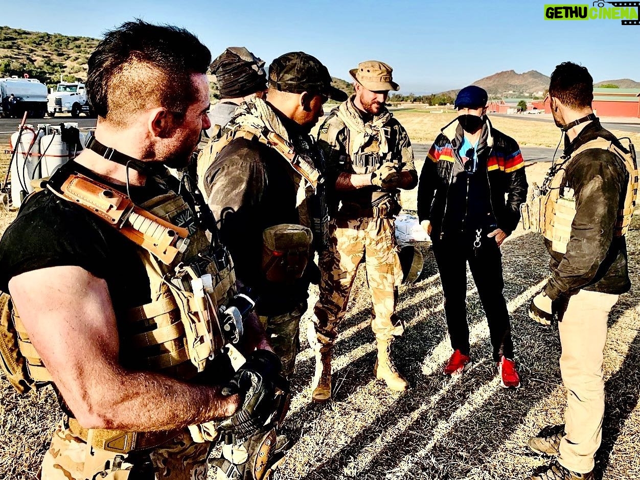 Neil Ellice - 7.4K Likes - The convergence of linear & interactive storytelling is here, and I’m thrilled to be a part of it... Little #bts with fearless leader Director Craig Gillespie and TF 141 on the runway in Agua Dulce, CA. 💥 #modernwarfare2 #callofduty #soapmactavish