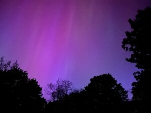 Neil Gaiman Instagram - You don't expect to see the skies empurpled and shifting over Woodstock NY in the summer.  Thank you Solar Flare.
