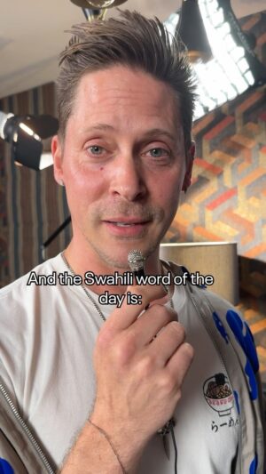 Neil Newbon Instagram - Swahili Word of the Day is back with guest star @neilnewbon!

~Rafiki~ means “Friend”! 

(P.S Please keep liking these so @abzysalim will have to do more 😉)