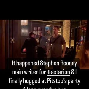 Neil Newbon Instagram - Writer Stephen Rooney & I meet ( previously only online)