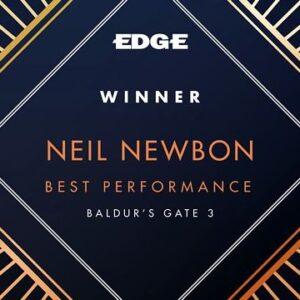 Neil Newbon Instagram - Thank you so much @edgethings for the nomination and win for @larianstudios #baldursgate3 am honoured and I appreciate the support and interest so many people have given me in my career and for this role in particular thank you all x love to all my fellow cast and crew and devs x