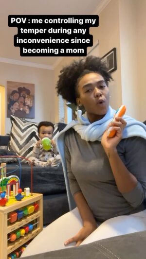 Nia Holloway Instagram - POV : me controlling my temper during any inconvenience since becoming a mom #boymom #sahm #sahmlife #comedy