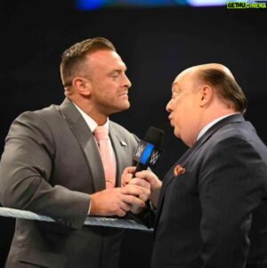 Nicholas Aldis Instagram - It was cold in Lincoln Nebraska, but things got a little heated with Mr. Heyman... again.

#SmackDown #paulheyman #romanreigns #nickaldis #wwe #thebloodline