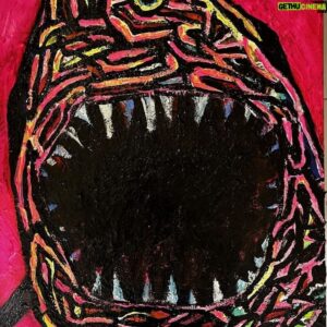 Nicholas Brendon Instagram - "Savings and Lone Shark" Acrylic Painting

#OriginalArtwork #OriginalPainting #Shark #Artist #ArtistOnFacebook #ArtistsOnInstagram #AcrylicPainting #ArtGallery #ArtCollector