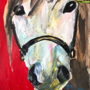 Nicholas Brendon Instagram - Some of my earlier pieces...

#OriginalArt #Horse #Fishing #FirePainting #Ocean #HorsePainting #AcrylicPainting #CrayonArt