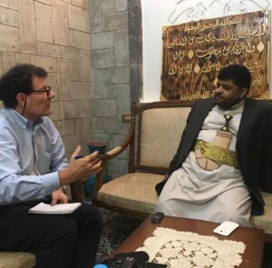 Nicholas Kristof Instagram - The U.S.-led airstrikes on the Houthis in Yemen have me recalling this interview with Mohammad al-Houthi in Sanaa, Yemen, in 2018. A wild interview. The challenge for the West is how to deter Houthi attacks on shipping without triggering a wider war or amplifying the suffering of ordinary Yemenis.