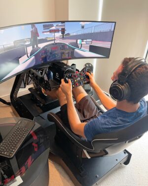 Nicholas Latifi Instagram - My home simulator just got a big upgrade!😬⚙️🔧 Huge thank you to @mysim.ca @simucube @ascher.racing @kwautomotivegmbh 

#mysim #simucube #simucube2 
#ascherracing #F64-USBV3 #formulawheel #simracinghardware #simracing