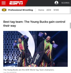 Nicholas Massie Instagram - Thanks ESPN for ranking us as the best tag team in the world. You’re welcome for the entertainment! Love ya.