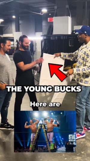 Nicholas Massie Instagram - I’m surprising @AEW tag team champs the Young Bucks with a gift they will never forget! In this video I share their real reaction to the gift from myself, AEW and @champssports  If you’re a fan of wrestling, AEW or sneakers then this video is for you. 
.
.
.
.
#aew #youngbucks #aewwrestling #aewfanfest #reebok #reebokpump #sneakerhead #wrestling #wrestlingfan #wrestlingcommunity #wrestlingfans #comicon #wrestlingcollection #reaction #drawing #painting #digitalart