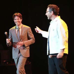 Nick Kroll Instagram - Kristen Wiig voiced a vagina live for 6,000 people. Adam Lambert and John Mulaney obliterated a Totally Gay duet. Richard Kind facilitated the first Marty Glouberman tattoo in existence. Jason Mantzoukas mounted a real-life Brad the couch cushion, played by Gil Ozeri stuffed inside a couch. Big Mouth Live at the Greek. A magical night.