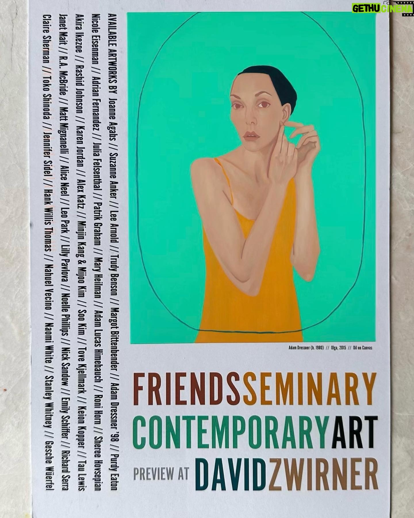Nick Sandow - 184 Likes - Excited to be participating in the Friends Seminary Contemporary Art Auction , preview at @davidzwirner (533W 19th st.) Preview at Zwirner , February 23&24 reception Saturday Feb 25(11am-1pm)
View and bid @artsy beginning Feb 23