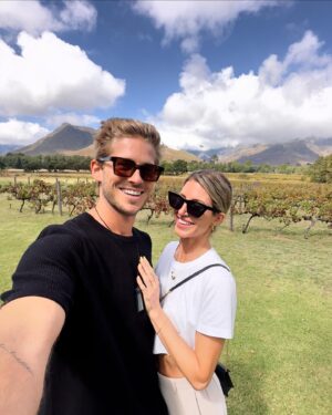 Nick Slater Instagram - If you’re planning a trip to Cape Town (which is absolutely my new favourite city) spending a few nights in Stellenbosch is essential.

It’s only 45 minutes down the road and you’ll be greeted with dramatic landscapes, mountains and stunning wineries.

We stayed in a converted container plonked on the back of a winery. There was a pool for cold plunges in the morning and a braai for steaks at night.

A very special few days celebrating @dmckay89 & @chris_whitters