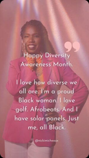 Nicki Micheaux Instagram - I love how diverse WE are. Let’s celebrate that as we close out #diversityawarenessmonth 🙌🏾💕 

Click the link in my bio to learn more about all the diverse things we got going on! ✅👆🏾💪🏾