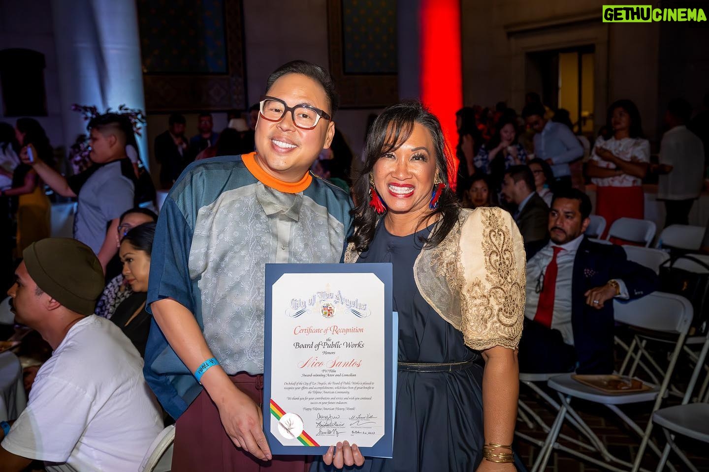 Nico Santos - 4.5K Likes - Feeling extremely hashtag blessed to have been honored last night by the City of Los Angeles for Filipino American History Month alongside other notable kababayans including @patrickstarrr @mlmanzke @pueyquinones @djeman @kuds28rl @herelieslovebway for our contributions to arts and culture and the Filipino community. Not bad for someone who moved to LA with no job, no home and no plan....Kaloka diba?!
Having my bb @zekerchief, my mom and cousins to celebrate with me (including my cousin Karen who let me crash on her couch for 8 months when I first moved to LA years ago) made it even more special.
And of course there was hella food and it was hella good…I love being Filipino.
Special shout out to @bitagcol for my amazing Barong photo print shirt! I'm OBSESSED and glad I finally had a chance to wear it!
❤️❤️❤️🇵🇭🇵🇭🇵🇭