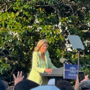 Nico Santos Instagram - Extremely honored to have had to opportunity to celebrate Pride at The White House 😱😱😱 (I still can’t believe this actually happened)

Thank you Mr. President and Dr. Jill Biden for welcoming us and the LGBTQ  community with open arms and your continued commitment to fight for our rights. Also thank Mayor Pete for letting us fangirl over you. 

And there for and such as in conclusion, I believe that living in a country where, no matter who you are or where you come from, you can grow up and become what you’ve always dreamed of, makes me, Amber Atkins, proud to be in American. 

p.s. Whichever queen was in charge of The White House Pride Spotify playlist should get a raise. 
p.p.s. How cute is my husband @zekerchief?! 

🩷❤️🧡💛💚🩵💙💜
#Pride