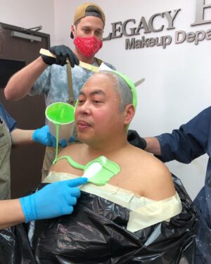 Nico Santos Instagram - Becoming Theel… 
🐛🐛🐛➡️➡️➡️🦋🦋🦋 
 
Shout out to the incredible artists at @legacyeffects, it was truly an honor to be in this legendary studio and experience something like this first hand. And thank you thank you thank you to @kevinkirkpatrickart and @calethomasmakeup for helping me transform every morning into a not very nice guy. Y’all are the best!!  
 
#gotgvol3 #Marvel #RecorderTheel