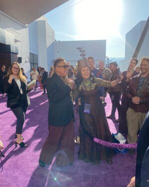 Nico Santos Instagram - JDJWJSKFBWISNFJLAJDHSKABDJSJDBDKQKXBJEHFRKKABFJANDHEKSBFKANDND!!!*  
  
*Still processing last night’s premiere for #GuardiansOfTheGalaxyVol3…what an unforgettable evening. This was truly a bucket list moment for me and I was so blessed to have experienced it with my love @zekerchief and some of my closest and oldest friends. Thank you @jamesgunn for letting me be a part of this incredible journey. Thank you to the entire cast and crew for welcoming us newcomers with open arms. I can’t wait for y’all to see this film. Guardians Of The Galaxy Vol 3 only in theatres May 5th!!!   
  
Lewk:  
🕶️: @jacquesmariemage  
🥼: @mm6maisonmargiela  
👕: @themayerofficial x @helloross  
👖: @driesvannoten  
👞: @jw_anderson  
 
Styled by me!