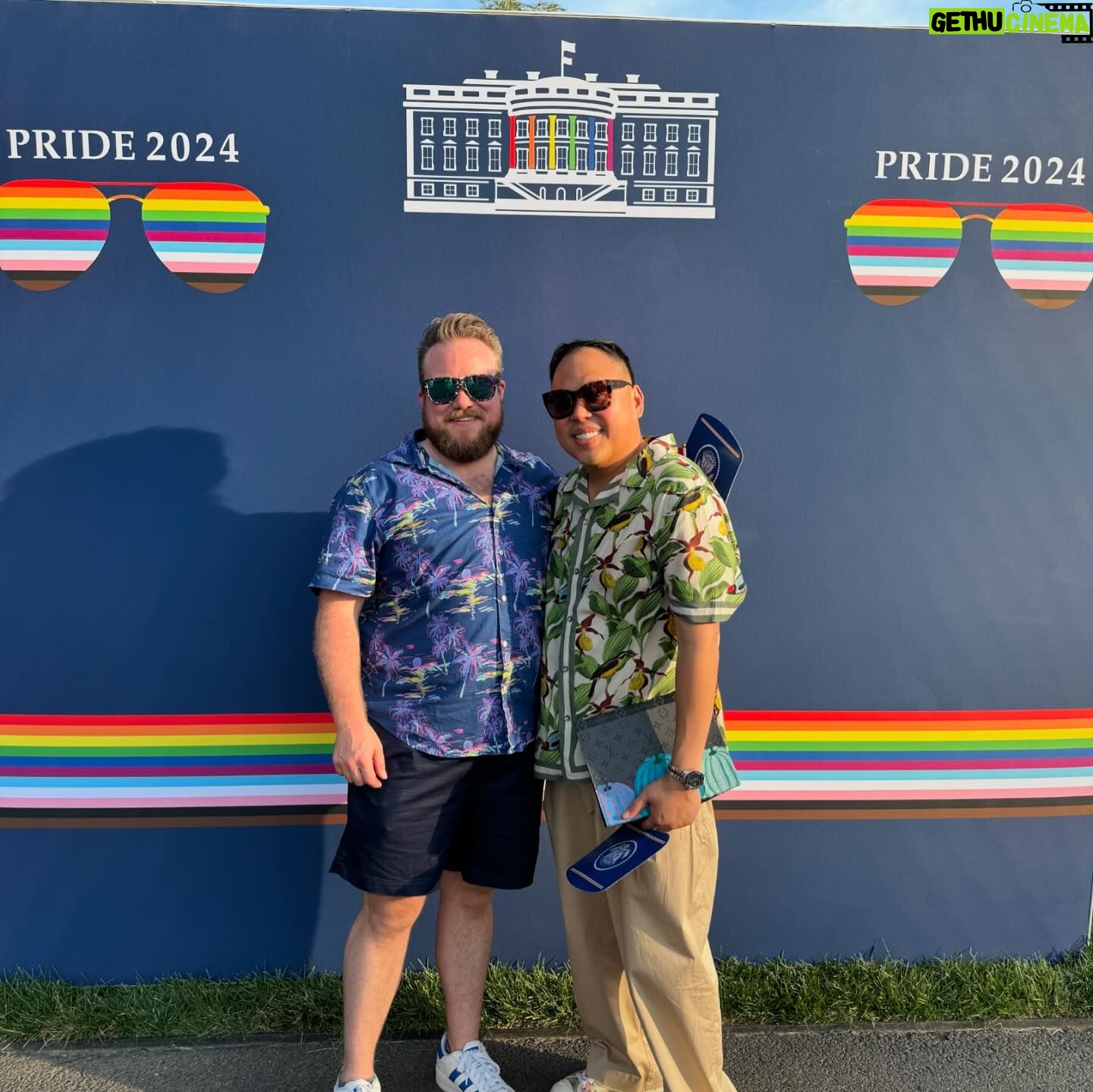 Nico Santos - 4.8K Likes - Extremely honored to have had to opportunity to celebrate Pride at The White House 😱😱😱 (I still can’t believe this actually happened)
Thank you Mr. President and Dr. Jill Biden for welcoming us and the LGBTQ community with open arms and your continued commitment to fight for our rights. Also thank Mayor Pete for letting us fangirl over you.
And there for and such as in conclusion, I believe that living in a country where, no matter who you are or where you come from, you can grow up and become what you’ve always dreamed of, makes me, Amber Atkins, proud to be in American.
p.s. Whichever queen was in charge of The White House Pride Spotify playlist should get a raise.
p.p.s. How cute is my husband @zekerchief?!
🩷❤️🧡💛💚🩵💙💜
#Pride